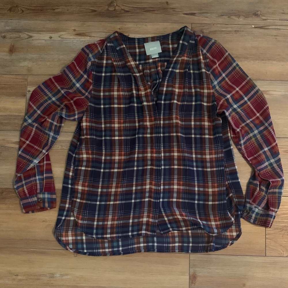 Maeve plaid top